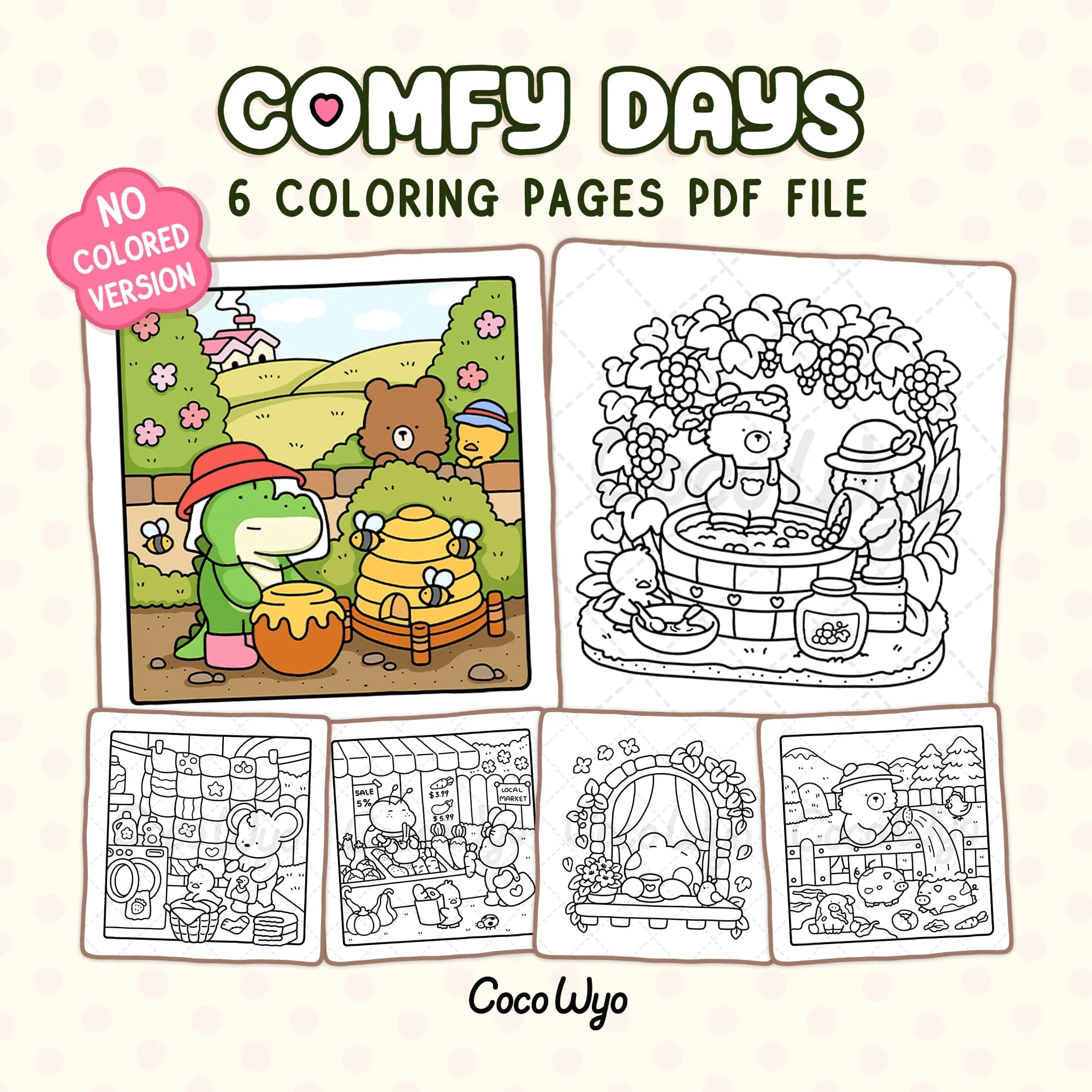 Comfy Days Coloring Pages - Image 4