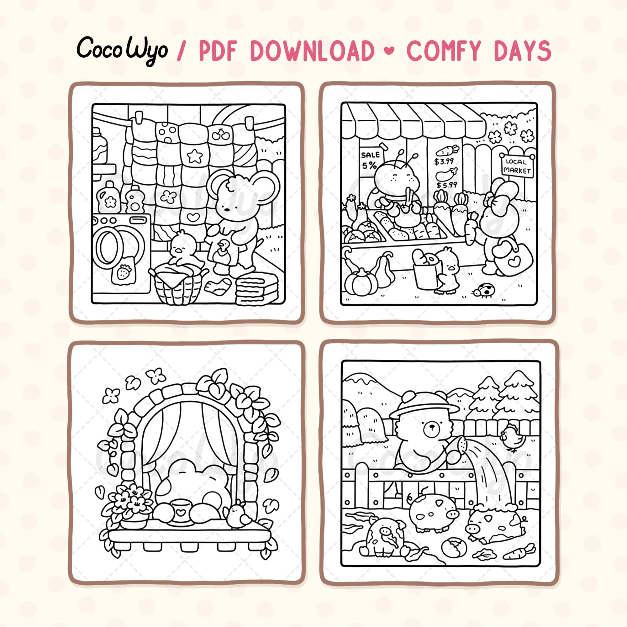 Comfy Days Coloring Pages - Image 5